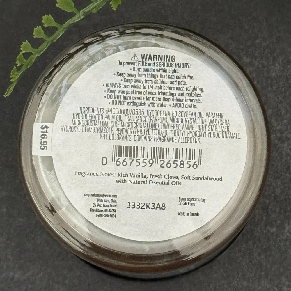 BBW Vanilla White Barn Bath & Body Works Single Wick Candle - Picture 10 of 10